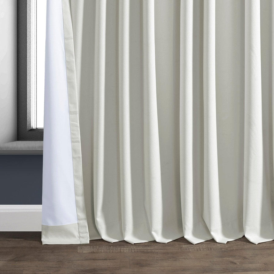 Off White Extra Wide Performance Linen Hotel Blackout Curtain - HalfPriceDrapes.com