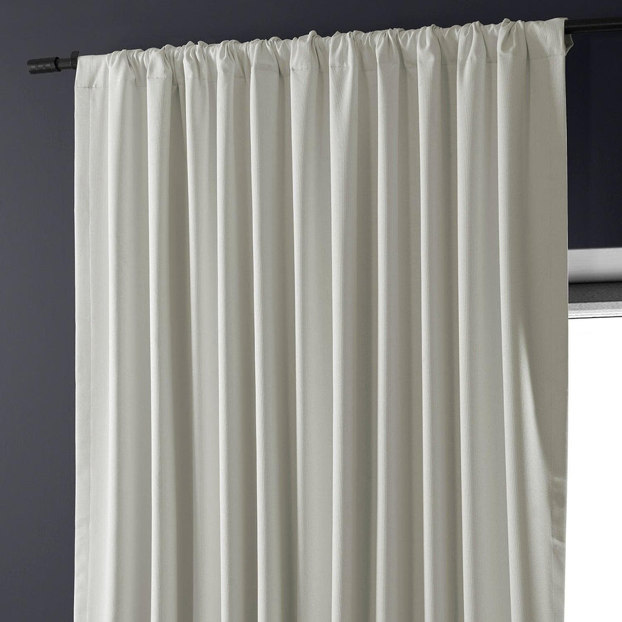 Off White Extra Wide Performance Linen Hotel Blackout Curtain - HalfPriceDrapes.com