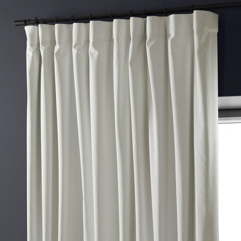 Off White Extra Wide Performance Linen Hotel Blackout Curtain - HalfPriceDrapes.com
