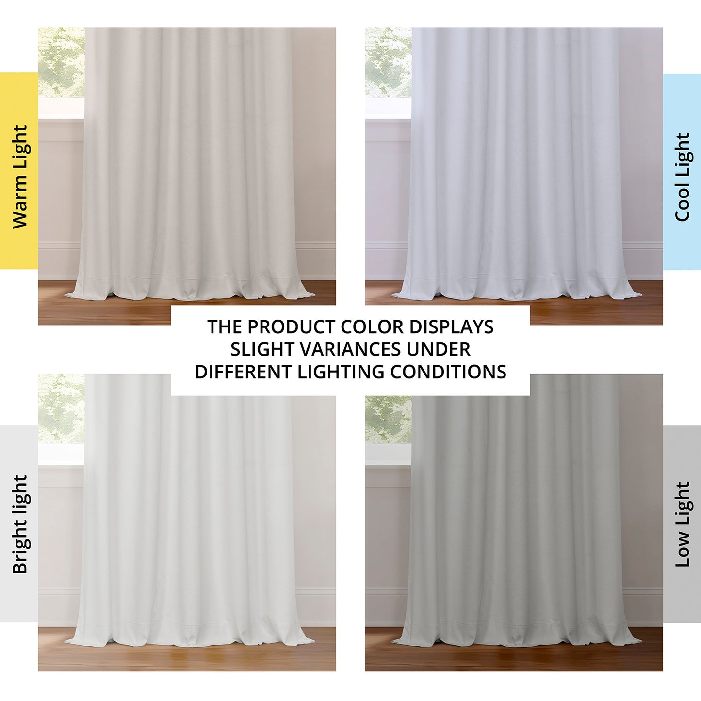 Off White French Pleat Performance Linen Hotel Blackout Curtain