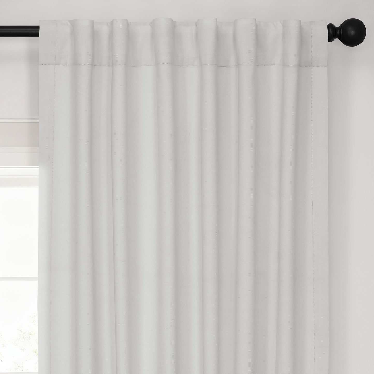 Off White Performance Linen Hotel Blackout Curtain