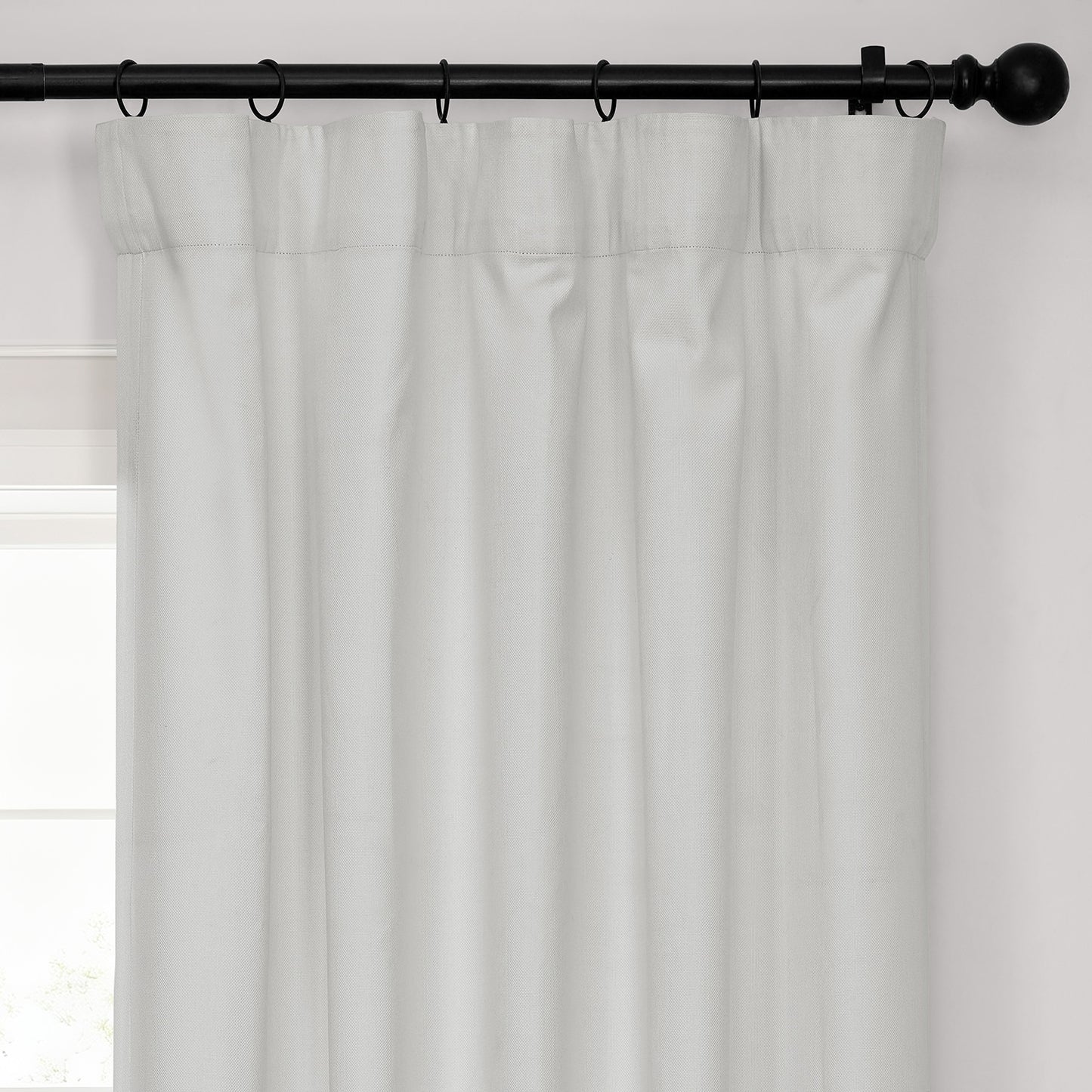 Off White Performance Linen Hotel Blackout Curtain