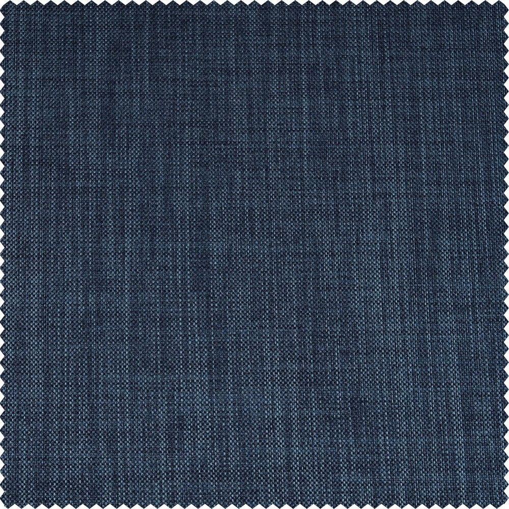 Dark Blue Performance Linen Custom Curtain