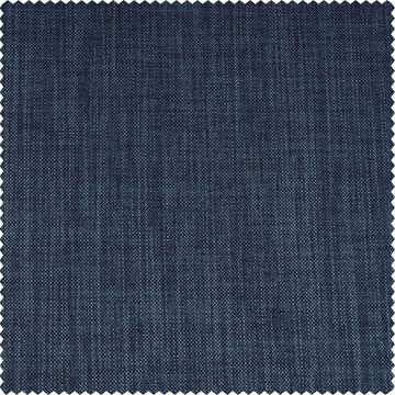 Dark Blue Performance Linen Custom Curtain