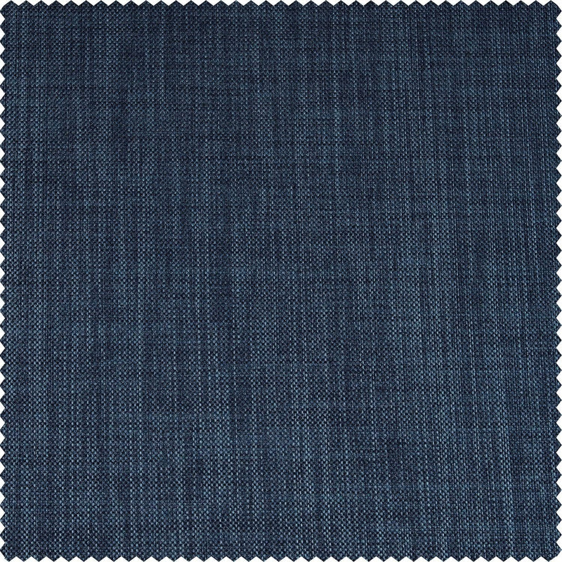 Dark Blue Performance Linen Custom Curtain