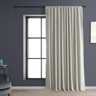 Warm White Extra Wide Performance Linen Hotel Blackout Curtain - HalfPriceDrapes.com