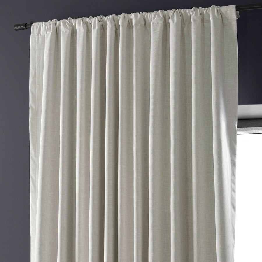 Warm White Extra Wide Performance Linen Hotel Blackout Curtain - HalfPriceDrapes.com