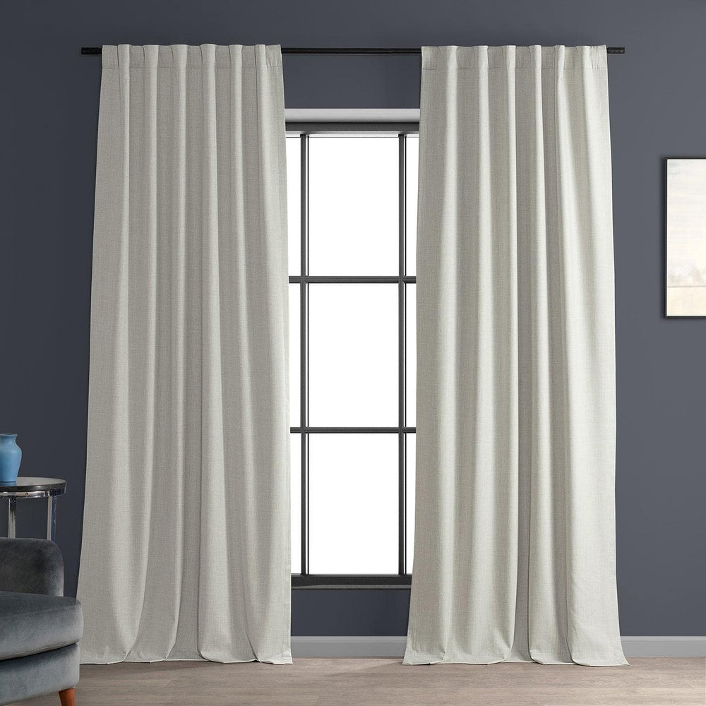 Warm White Performance Linen Hotel Blackout Curtain - HalfPriceDrapes.com