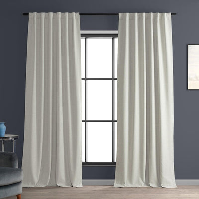 Warm White Performance Linen Hotel Blackout Curtain