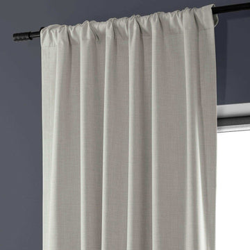 Warm White Performance Linen Hotel Blackout Curtain - HalfPriceDrapes.com