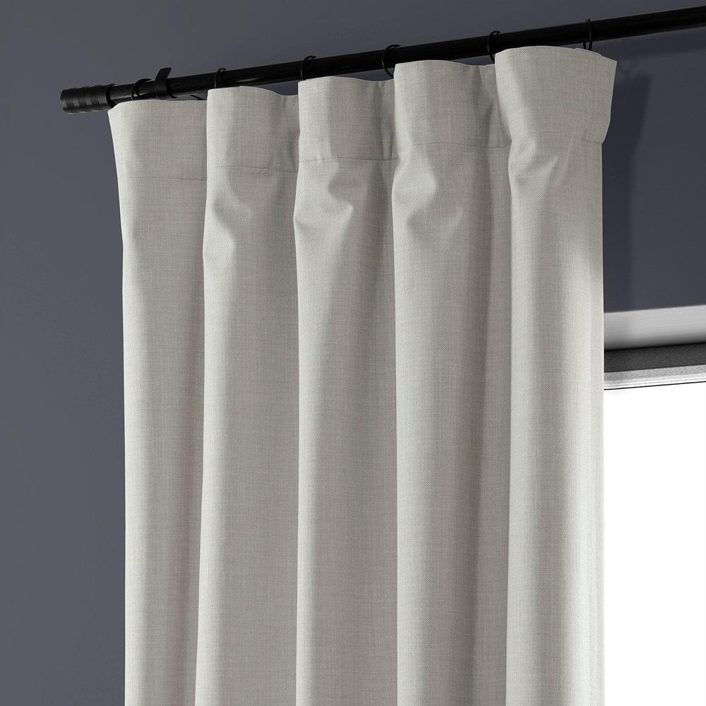 Warm White Performance Linen Hotel Blackout Curtain - HalfPriceDrapes.com