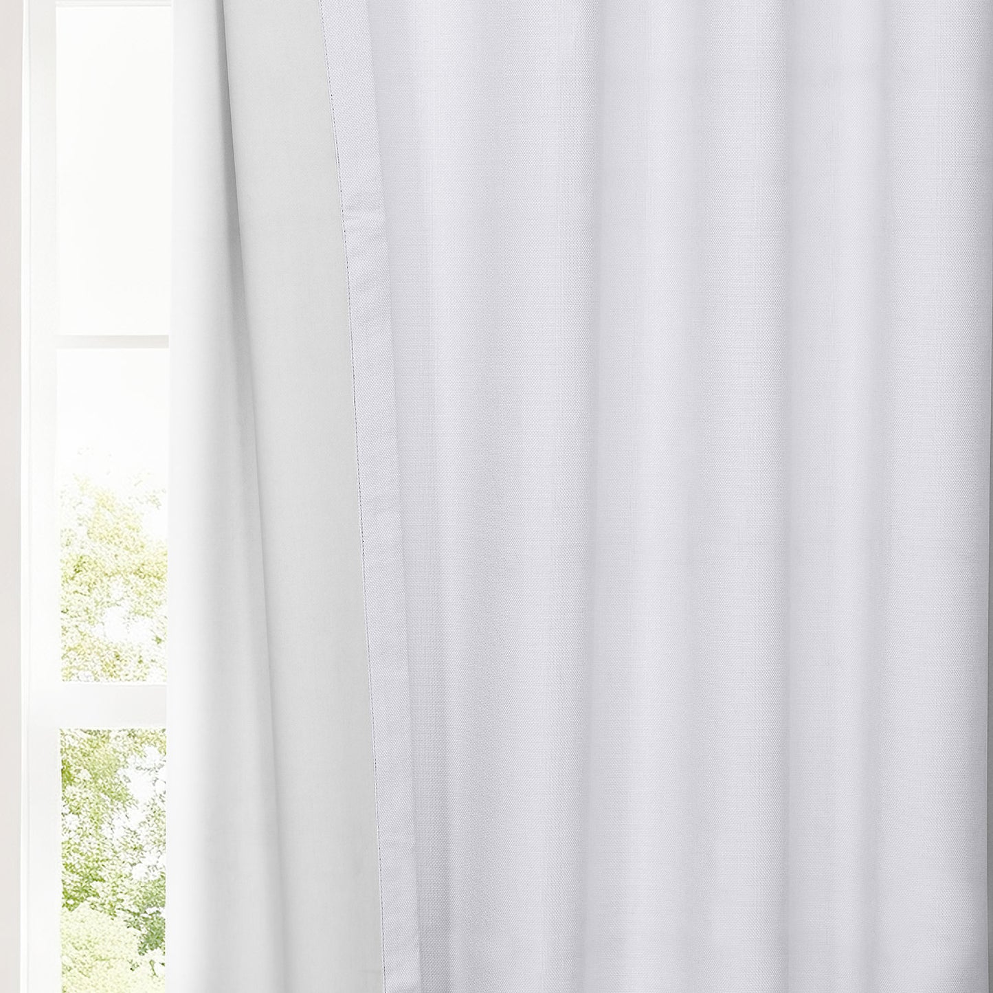 White French Pleat Performance Linen Hotel Blackout Curtain