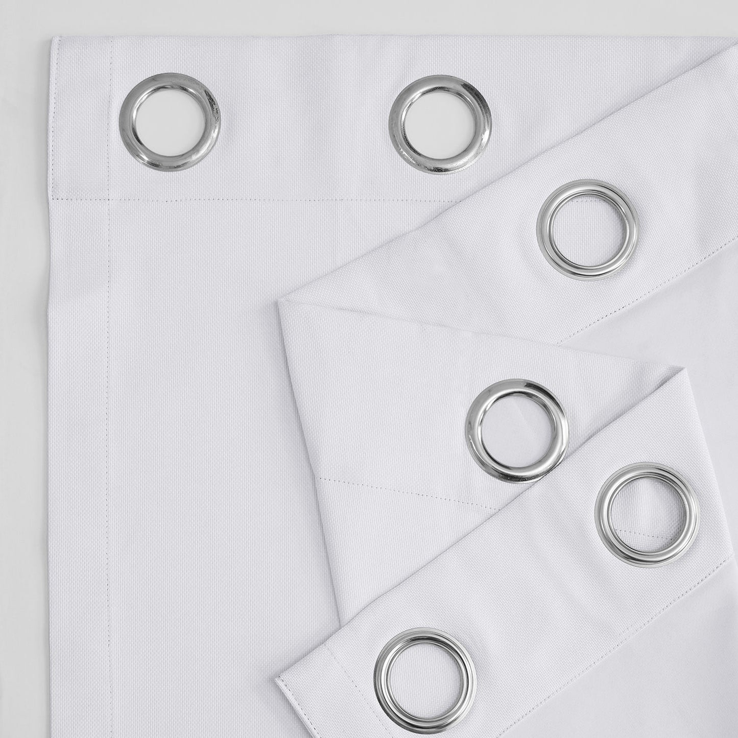 White Grommet Performance Linen Hotel Blackout Curtain