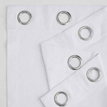 White Grommet Performance Linen Hotel Blackout Curtain