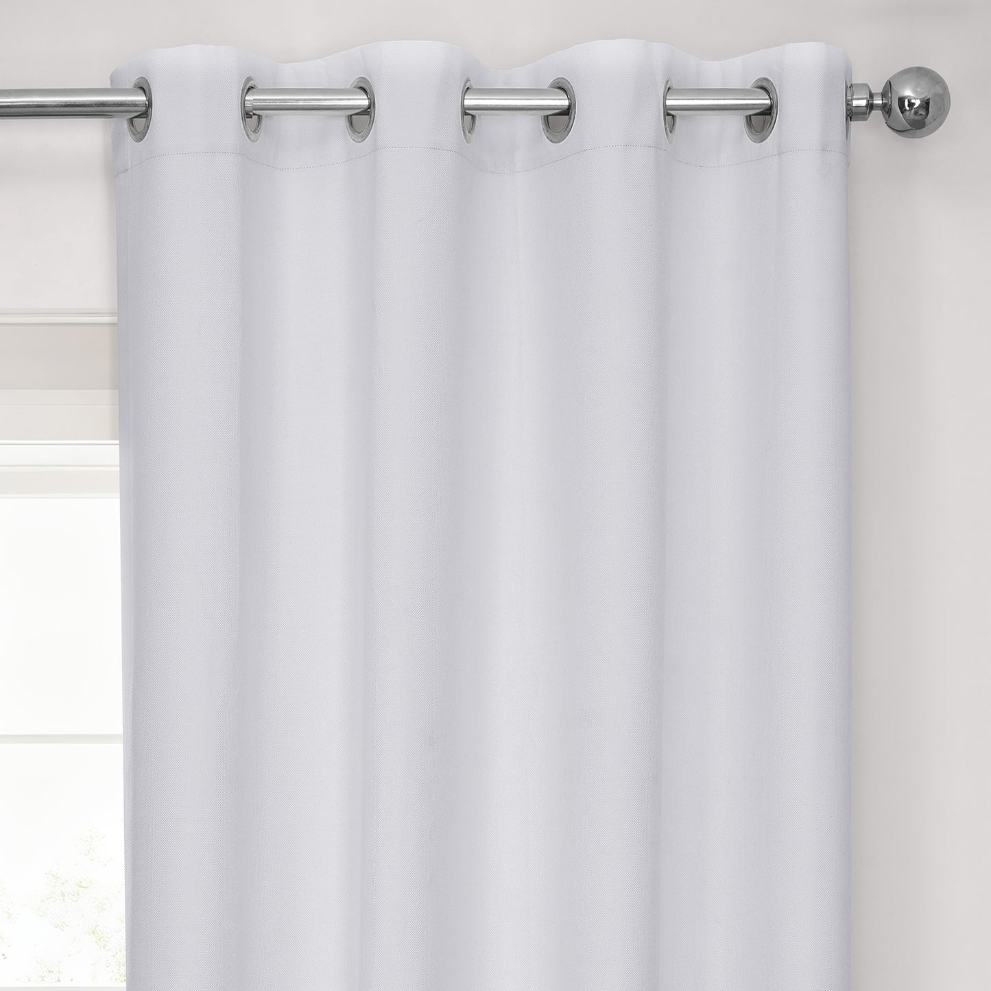 White Grommet Performance Linen Hotel Blackout Curtain