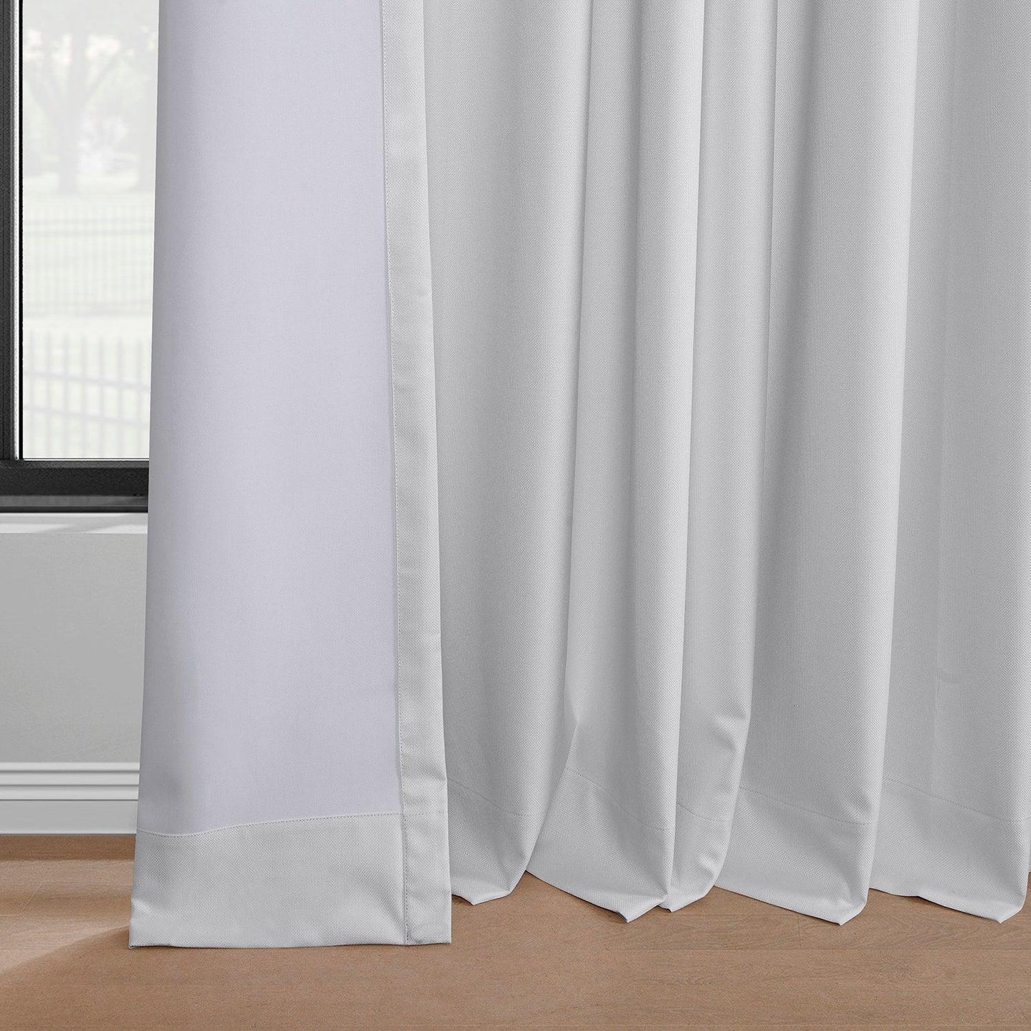 White Grommet Performance Linen Hotel Blackout Curtain