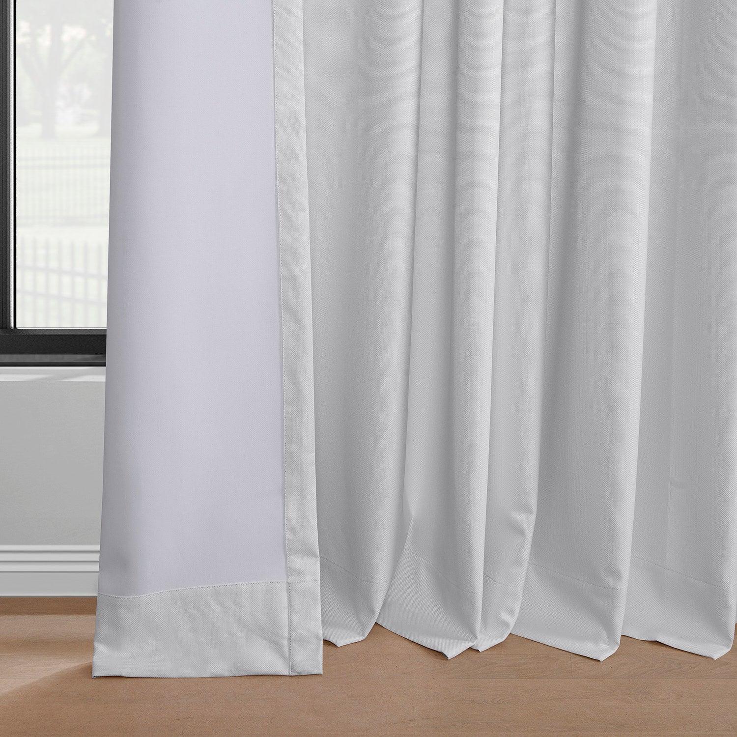 White Grommet Performance Linen Hotel Blackout Curtain