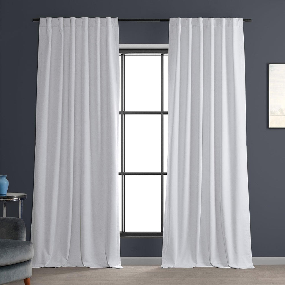 White Performance Linen Hotel Blackout Curtain - HalfPriceDrapes.com