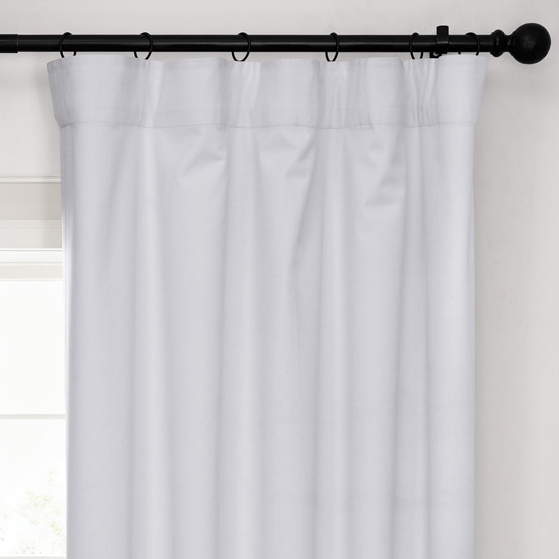 White Performance Linen Hotel Blackout Curtain