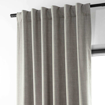 Dark Greige Performance Linen Hotel Blackout Curtain - HalfPriceDrapes.com