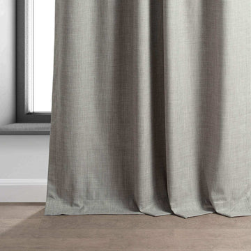 Dark Greige Performance Linen Custom Curtain