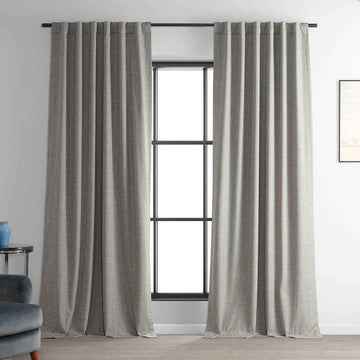 Dark Greige Performance Linen Hotel Blackout Curtain - HalfPriceDrapes.com