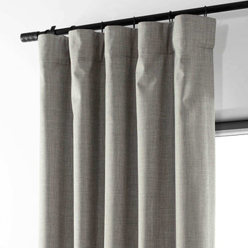 Dark Greige Performance Linen Hotel Blackout Curtain - HalfPriceDrapes.com