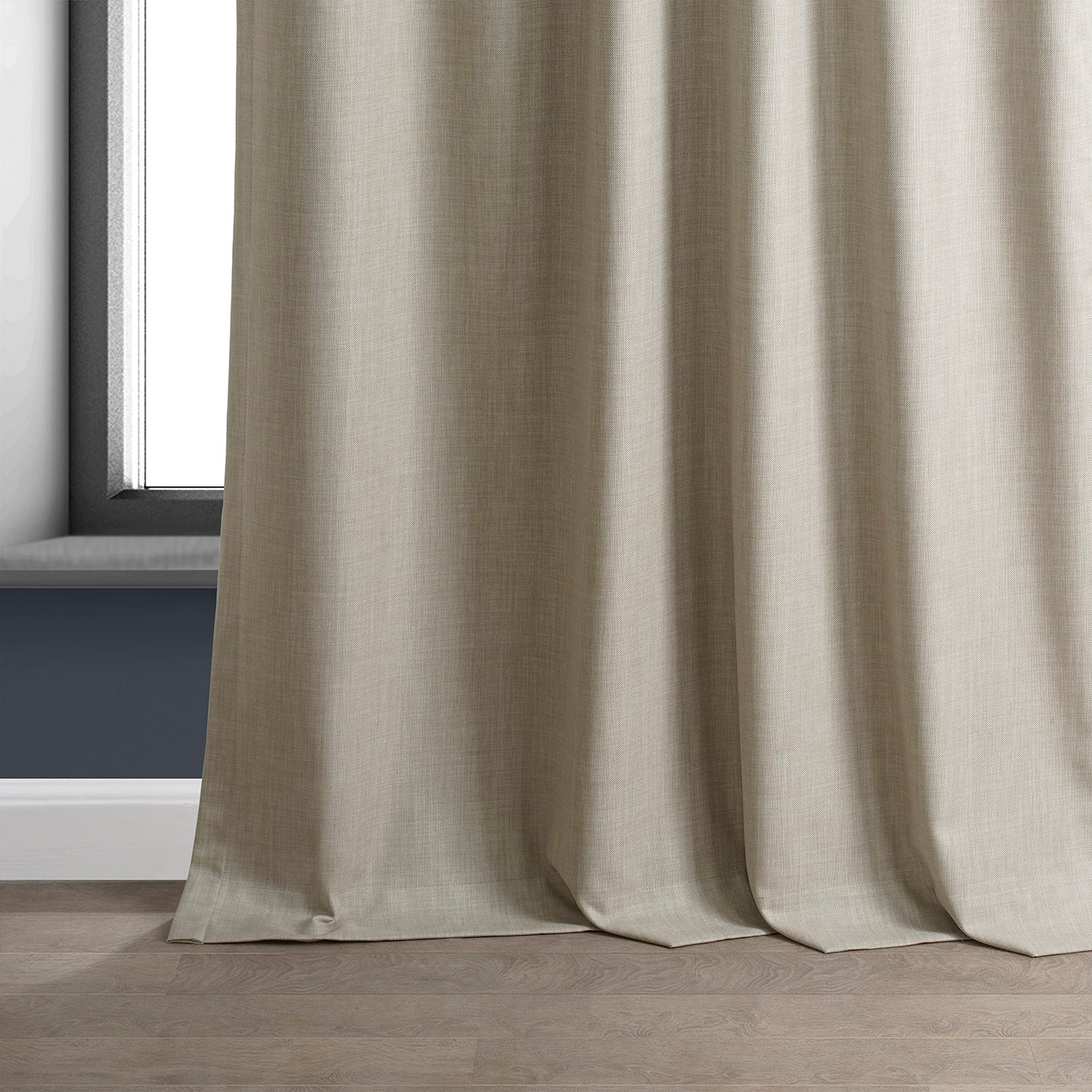Light Beige Performance Linen Custom Curtain