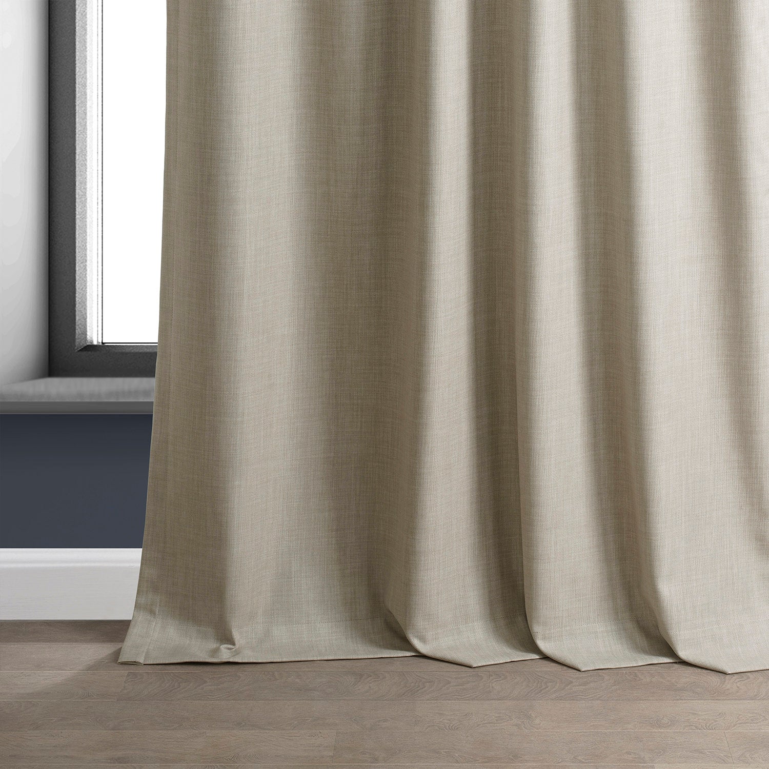 Light Beige Performance Linen Custom Curtain