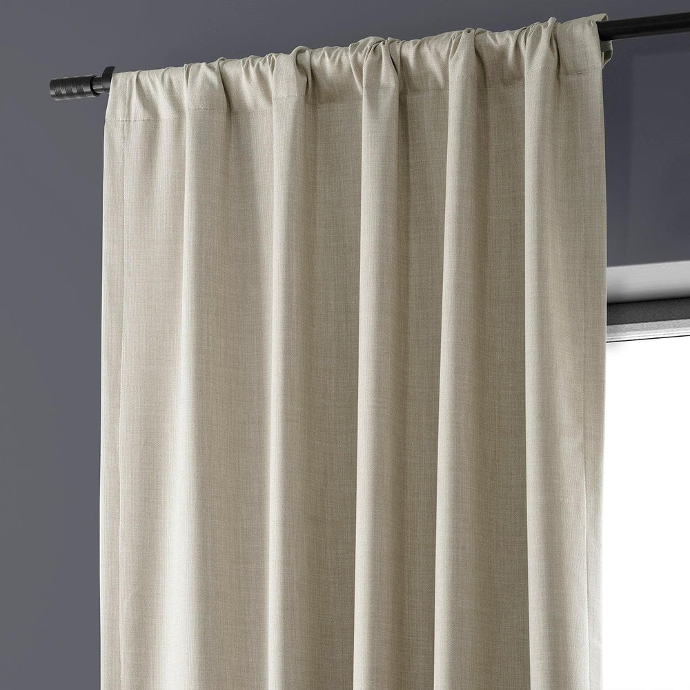 Light Beige Performance Linen Hotel Blackout Curtain - HalfPriceDrapes.com