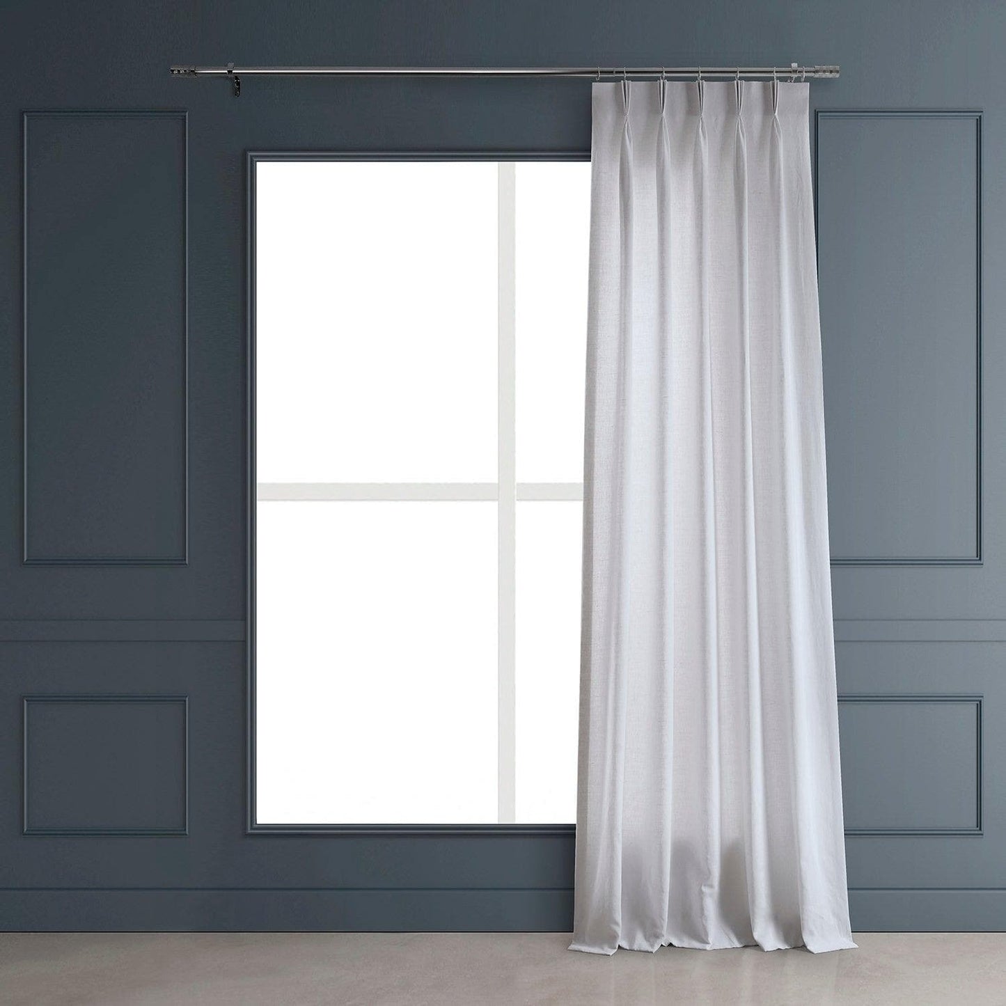 White French Pleat Parisian Linen Curtain - HalfPriceDrapes.com