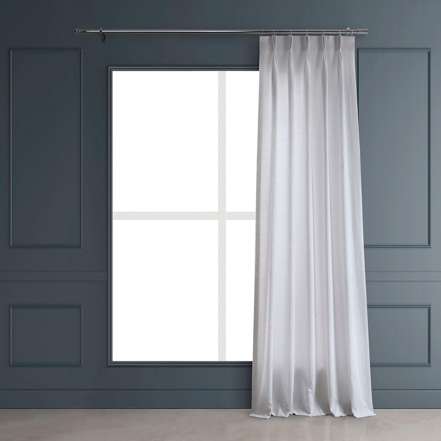 White French Pleat Parisian Linen Curtain - HalfPriceDrapes.com