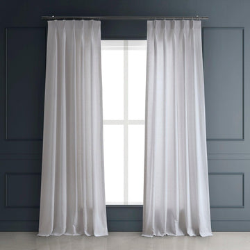 White French Pleat Parisian Linen Room Darkening Curtain