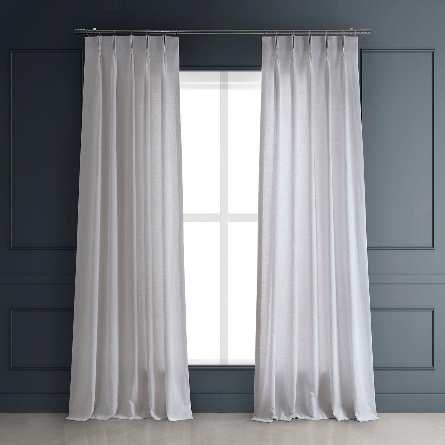 White French Pleat Parisian Linen Curtain - HalfPriceDrapes.com
