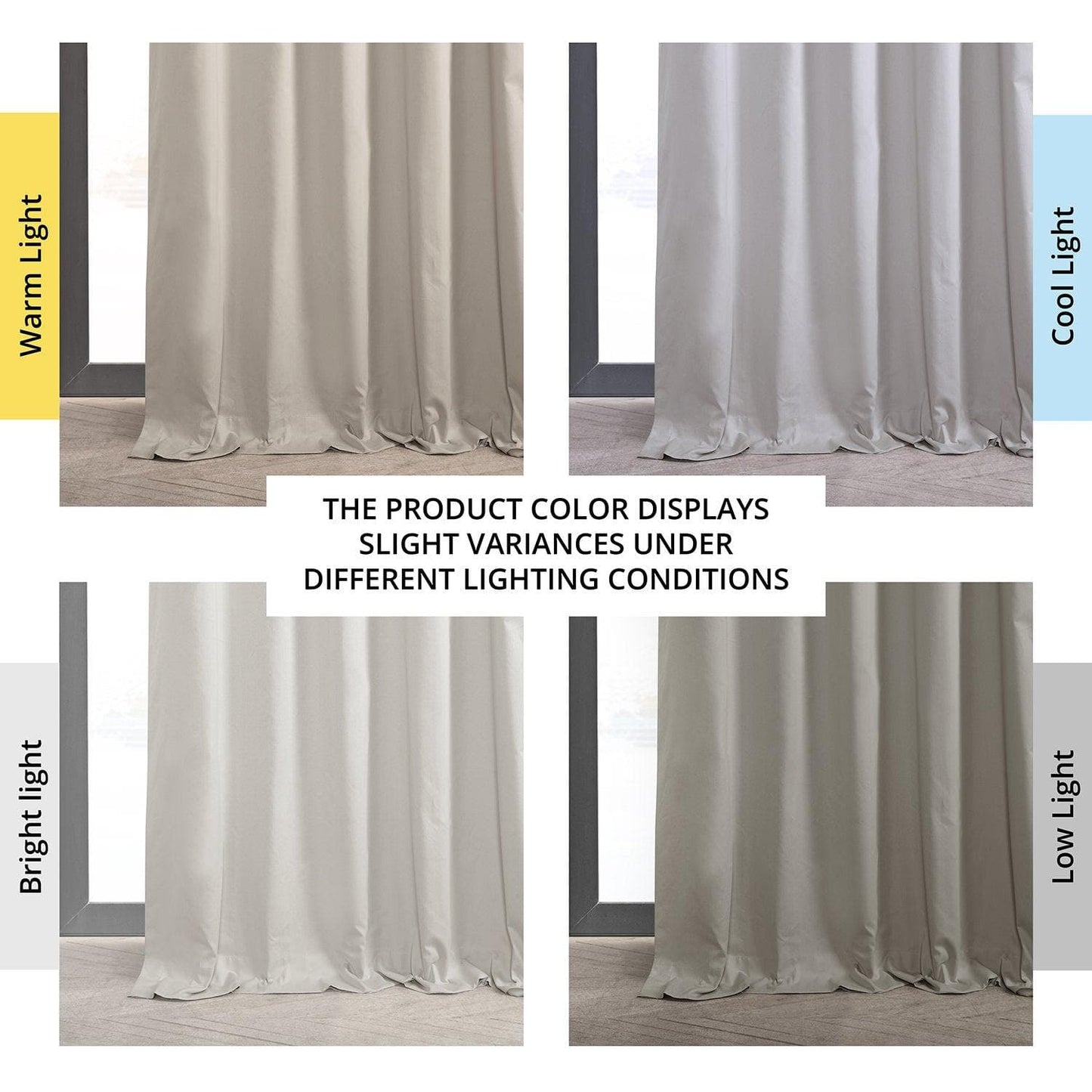 Hazelwood Beige Solid Cotton Hotel Blackout Curtain - HalfPriceDrapes.com