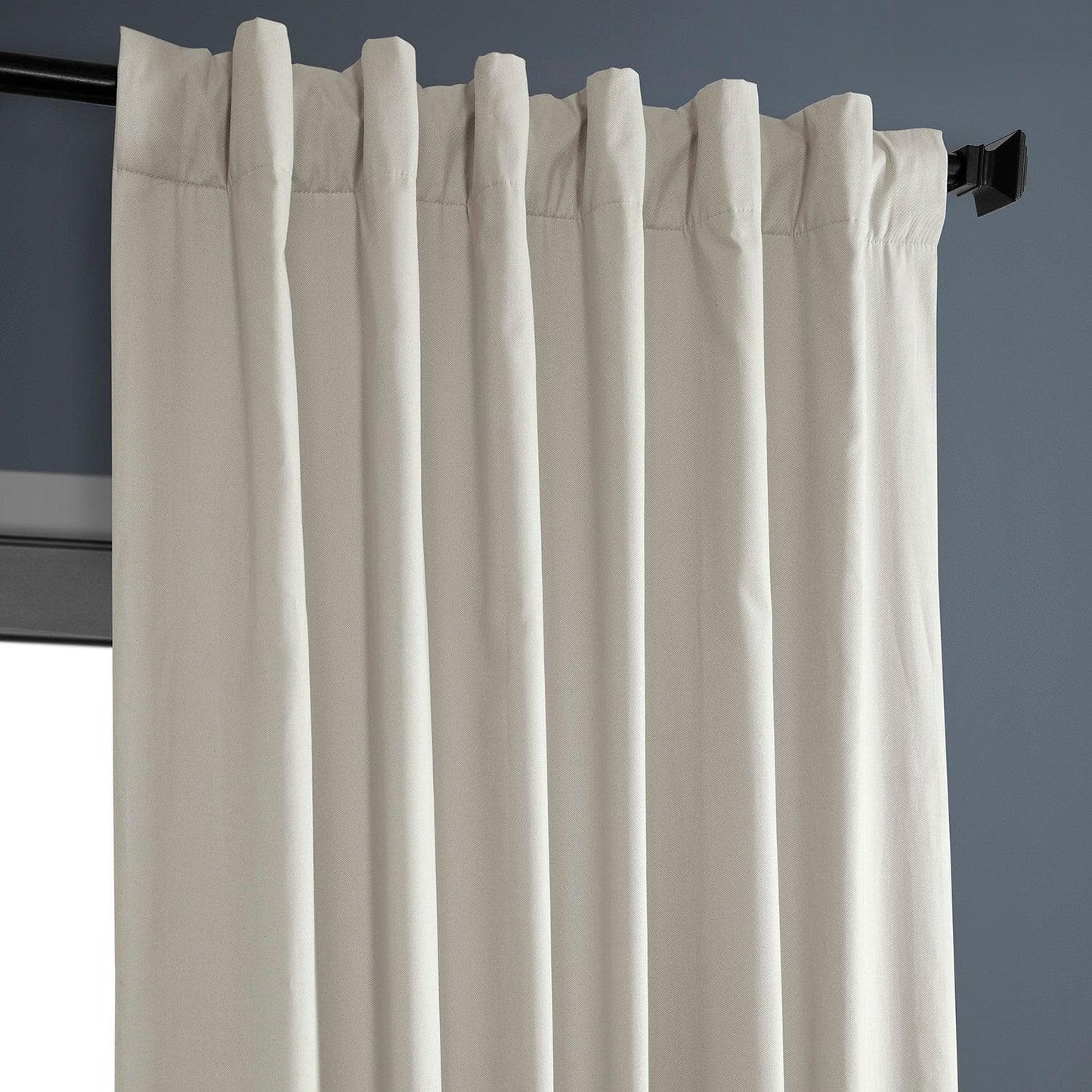 Hazelwood Beige Solid Cotton Hotel Blackout Curtain - HalfPriceDrapes.com