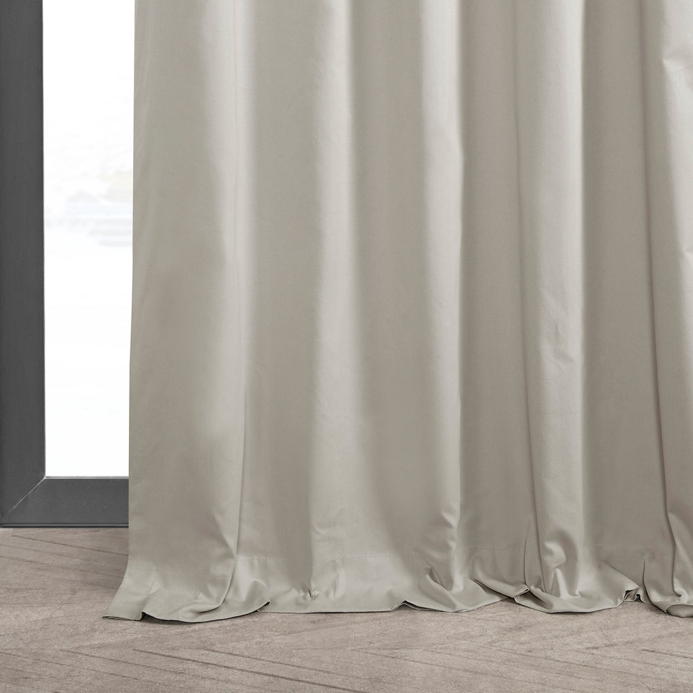 Hazelwood Beige Solid Cotton Custom Curtain