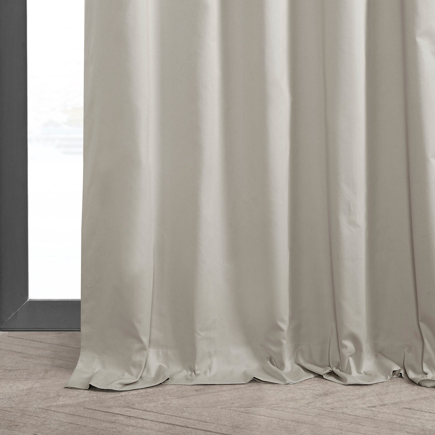 Hazelwood Beige Solid Cotton Custom Curtain