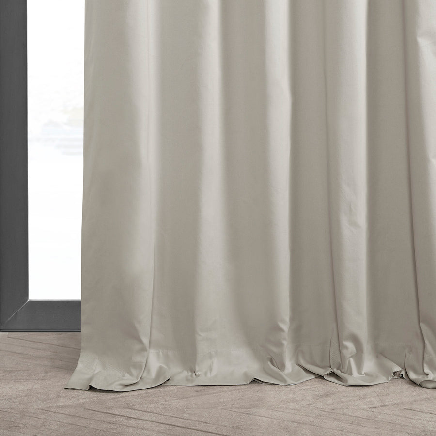 Hazelwood Beige Solid Cotton Custom Curtain