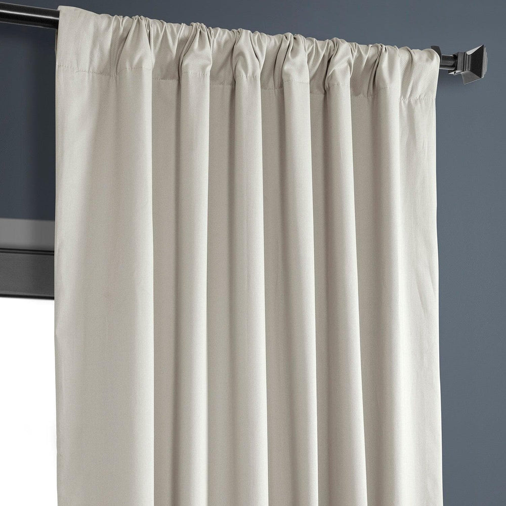 Hazelwood Beige Solid Cotton Hotel Blackout Curtain - HalfPriceDrapes.com