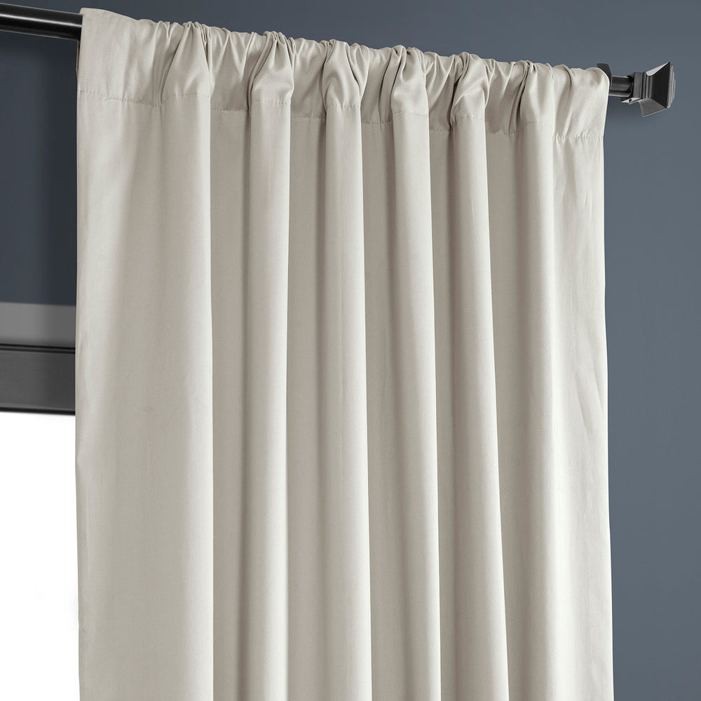 Hazelwood Beige Solid Cotton Custom Curtain