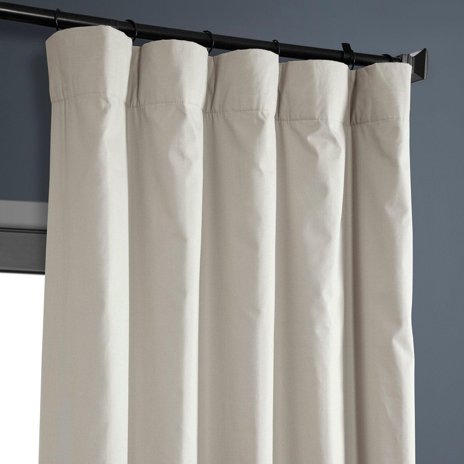 Hazelwood Beige Solid Cotton Hotel Blackout Curtain - HalfPriceDrapes.com