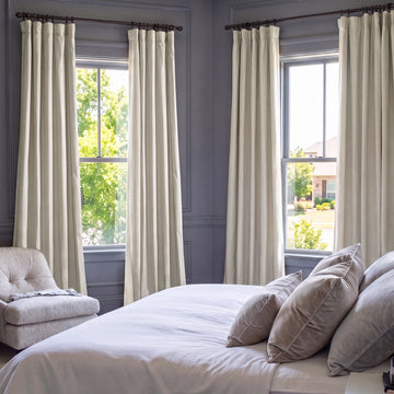 Hazelwood Beige Solid Cotton Custom Curtain