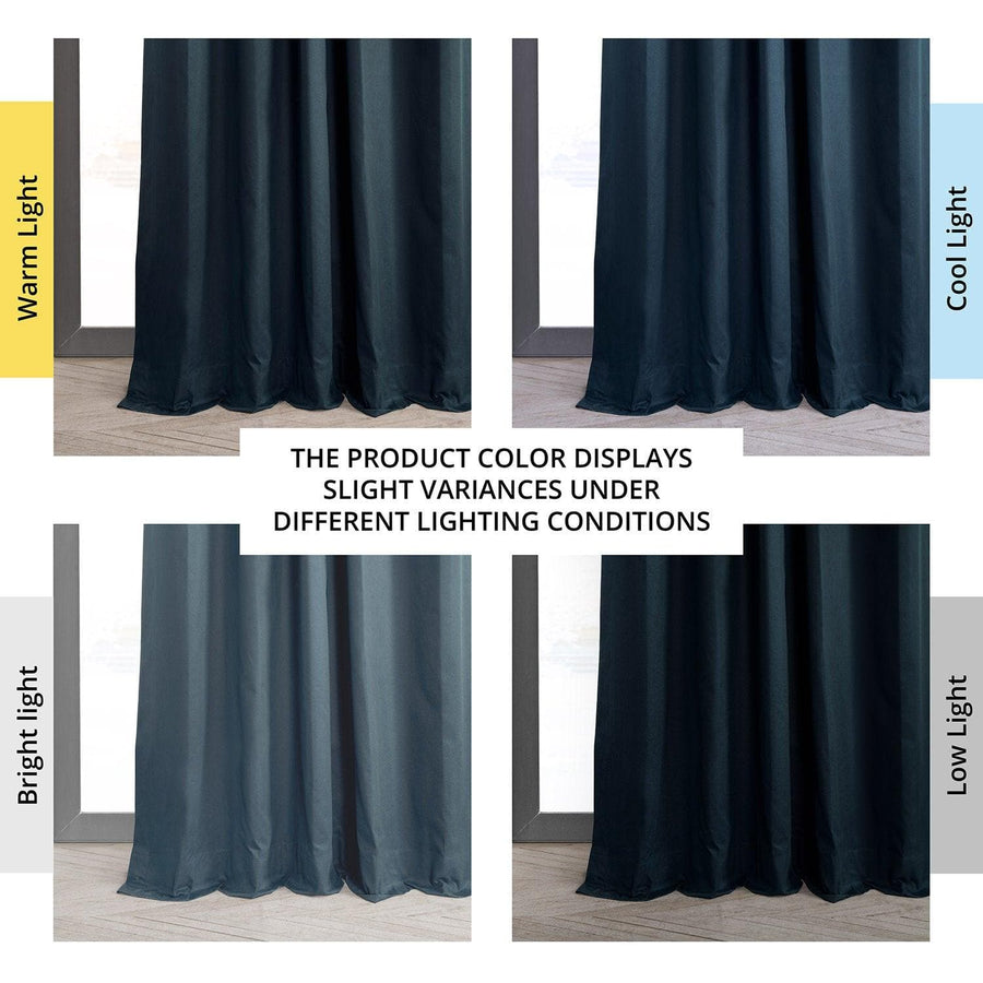 Polo Navy Solid Cotton Hotel Blackout Curtain - HalfPriceDrapes.com