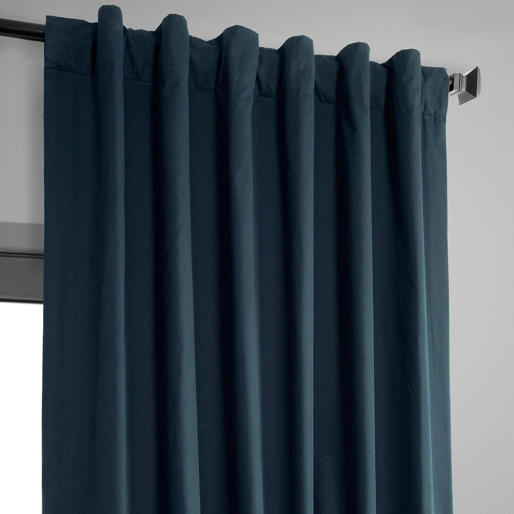 Polo Navy Solid Cotton Hotel Blackout Curtain - HalfPriceDrapes.com