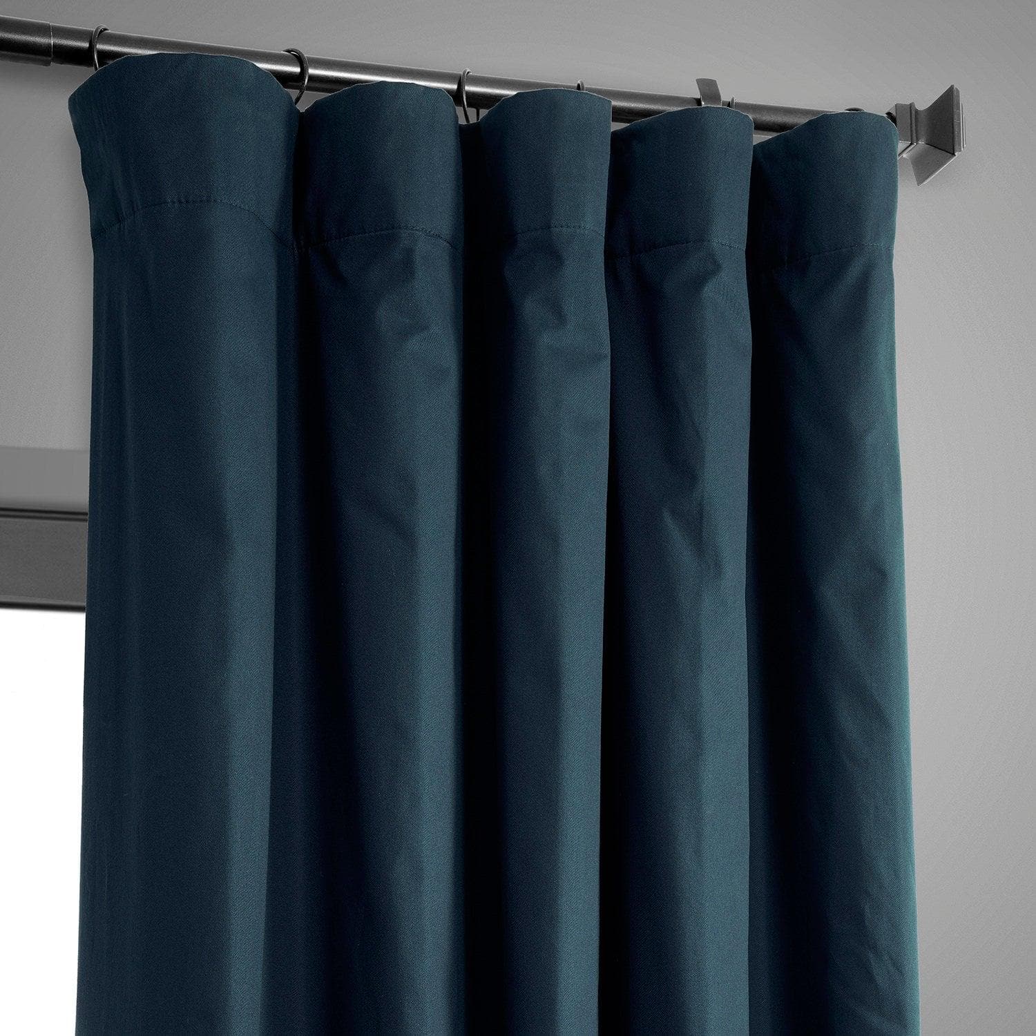 Polo Navy Solid Cotton Hotel Blackout Curtain - HalfPriceDrapes.com