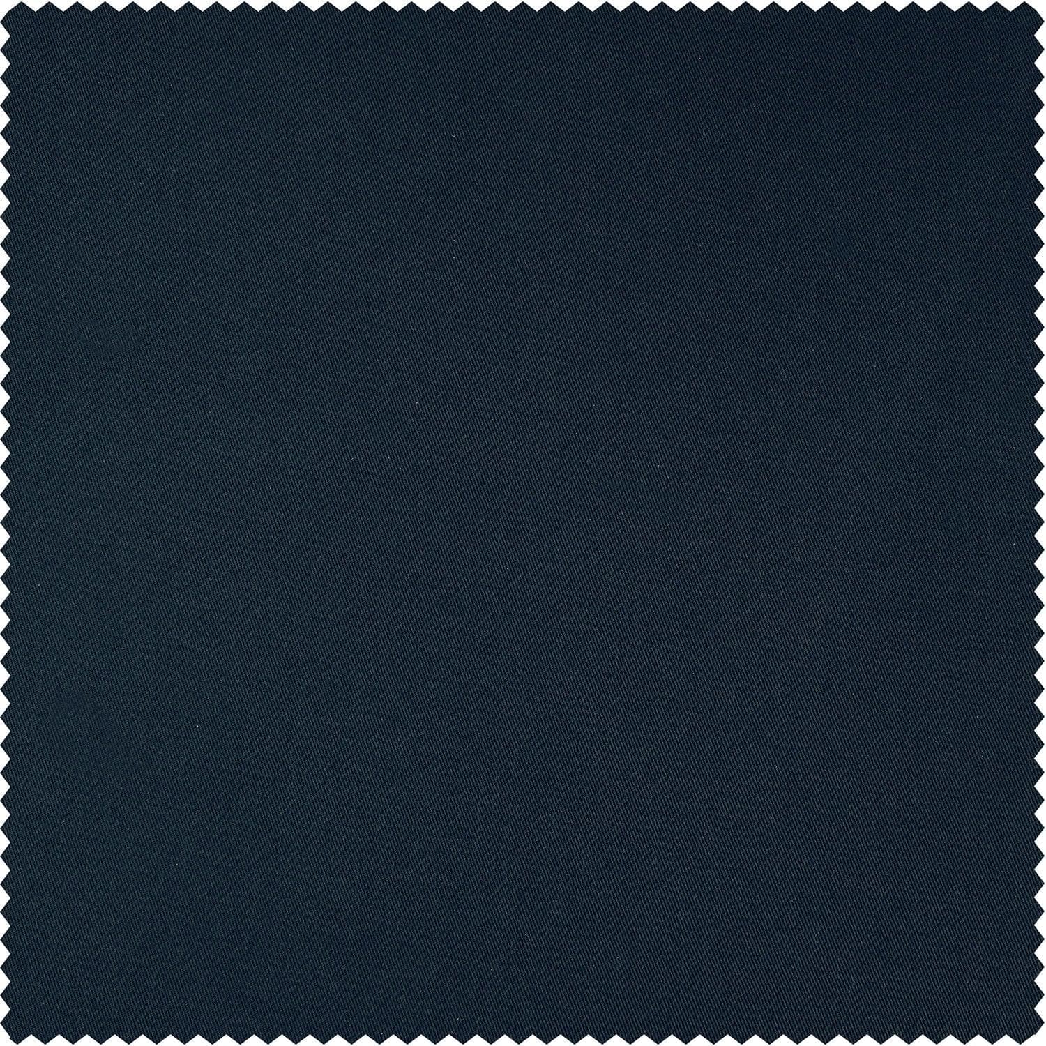 Polo Navy Solid Cotton Hotel Blackout Curtain