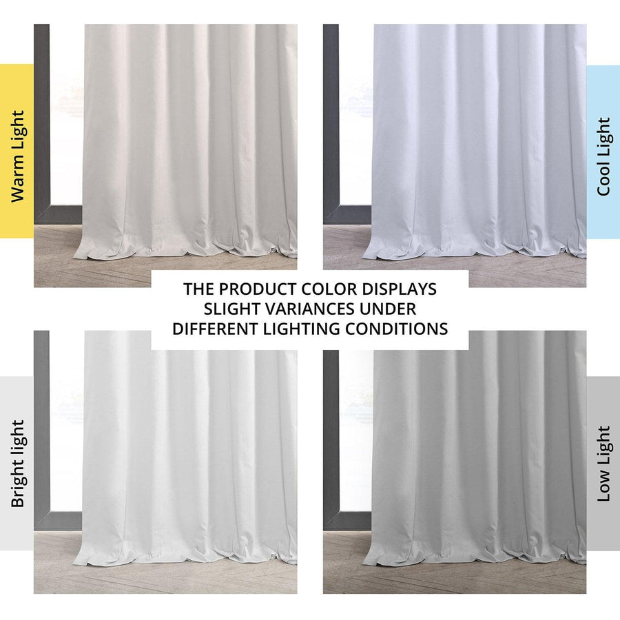 Whisper White Solid Cotton Hotel Blackout Curtain