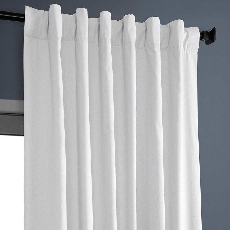 Whisper White Solid Cotton Hotel Blackout Curtain - HalfPriceDrapes.com