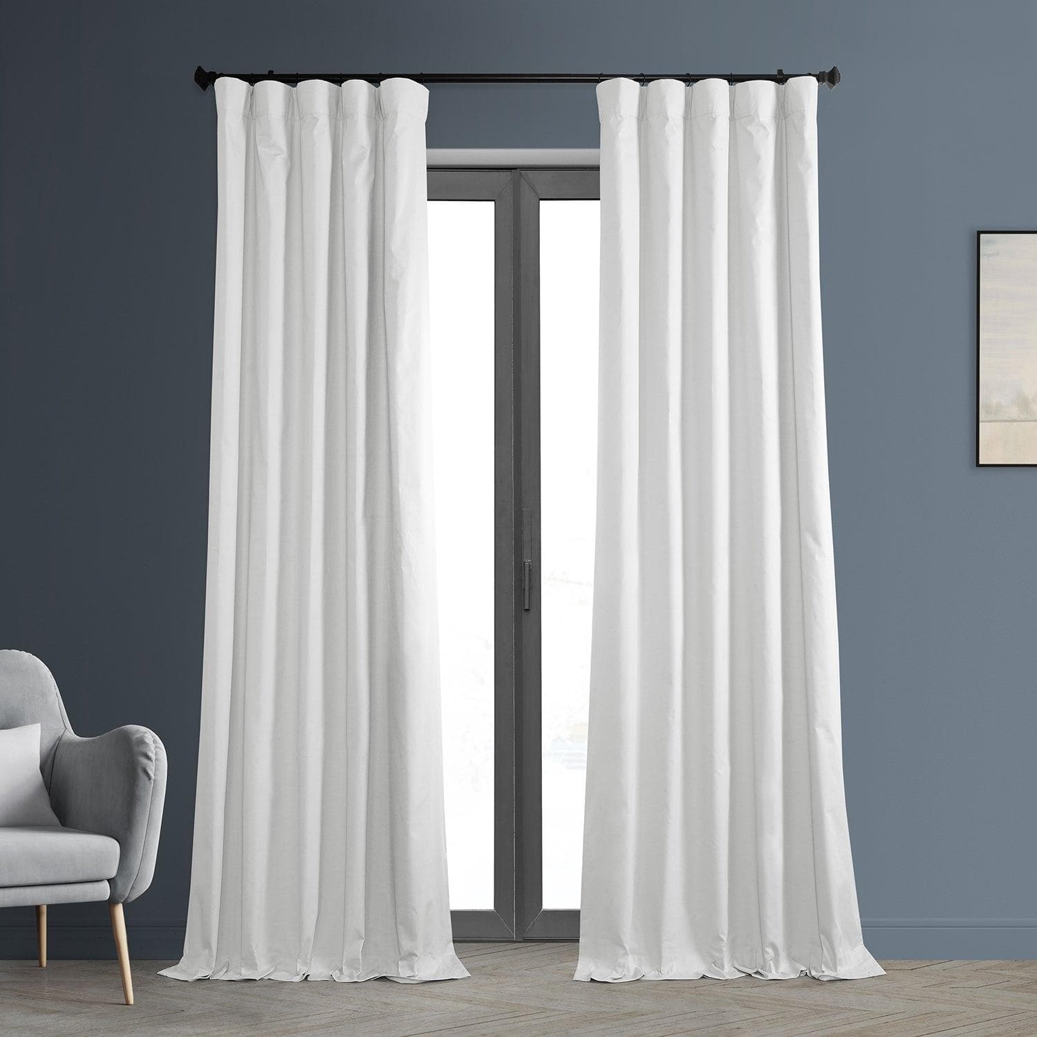 Solid Cotton Hotel Blackout Curtain